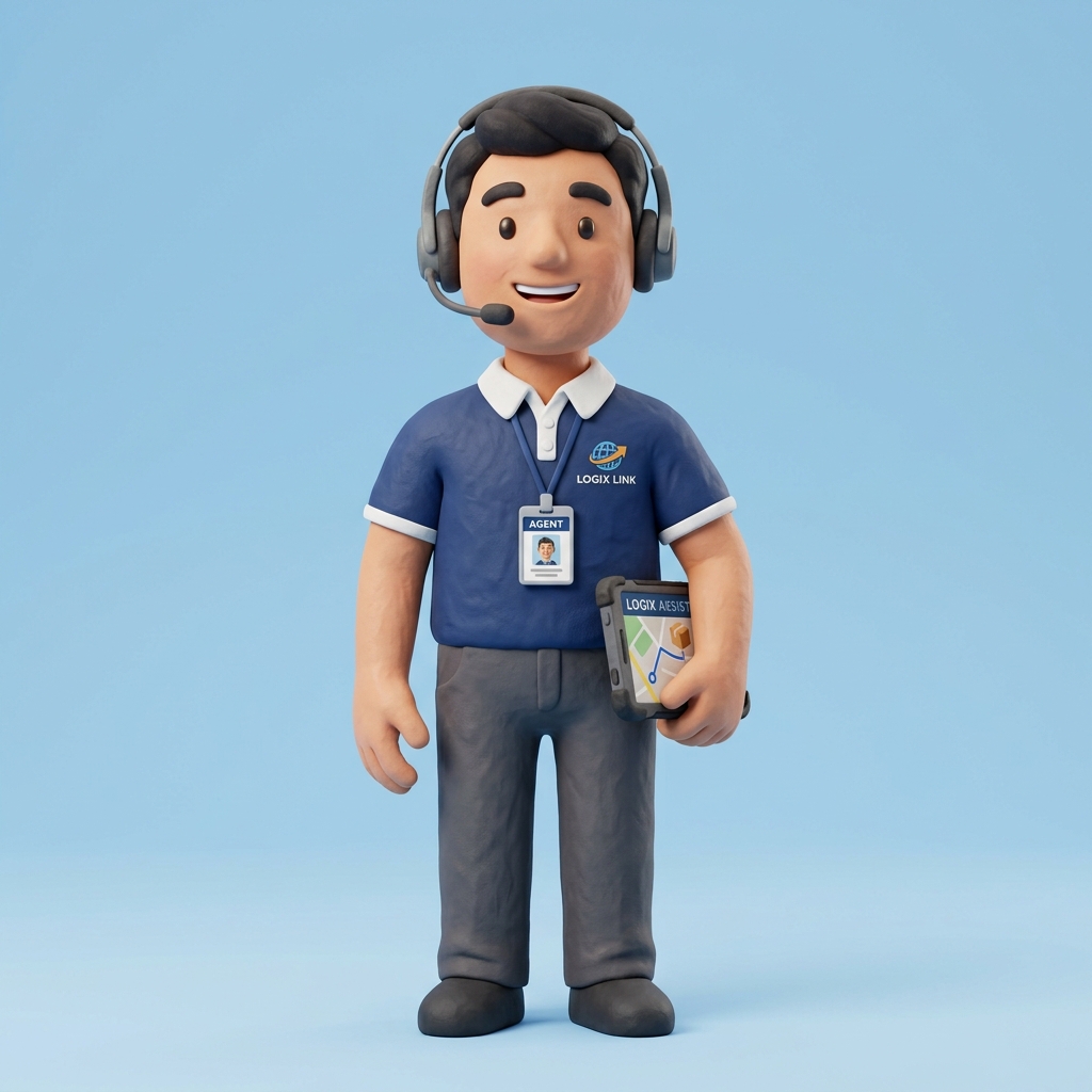 3D Friendly Customer Agent Assistant Portrait